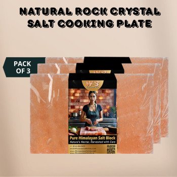 Himalayan Pink Salt Cooking Block 8 x 12 x 1.5 (Pack of 3)