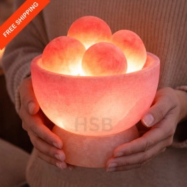 Himalayan Salt Bowl Lamp – Natural Glow with Salt ..
