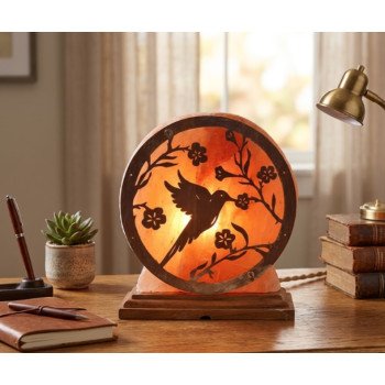 3D Himalayan Salt Hummingbirds Lamp