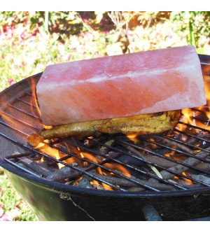 Pink Salt Block 8×4×2 – Salt Block for Cooking Food, Grilling, Sauna & Wellness Rooms