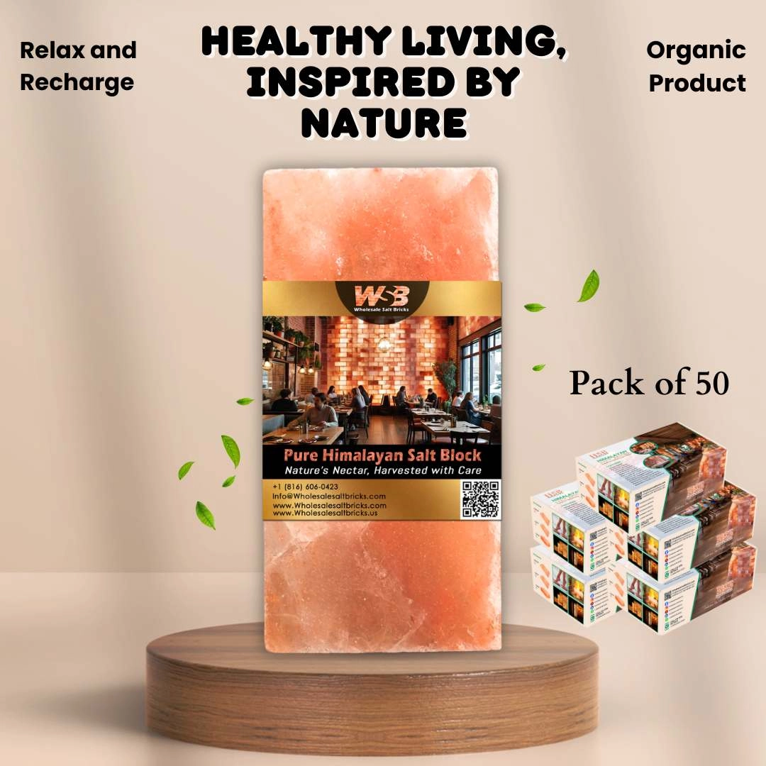 Himalayan Salt Bricks 8" x 4" x 2" - Pack of 50