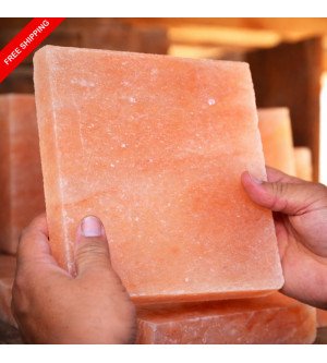 Himalayan Pink Salt Cooking Plate 8×8×1 | Natural Salt Block for BBQ, Grilling, Searing, Serving