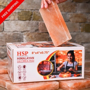 Himalayan Pink Salt Tiles 8×4×0.75 – Hand-Cut Natural Salt Brick for Salt Wall Installations