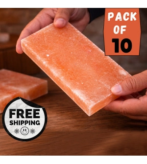Pink Salt Tiles 8x4x1 | Natural Salt Block for Spa & Décor
