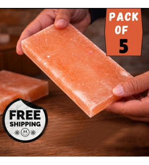 Pink Salt Tiles 8x4x1 | Natural Salt Block for Spa & Décor