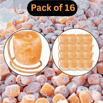 Himalayan Lick Salt Blocks Pack of 16 – Natural Mineral Salt for Cattle, Horses & Livestock