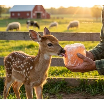 Himalayan Lick Salt Block on Rope (3-4 lbs each) Salt Lick for Horses