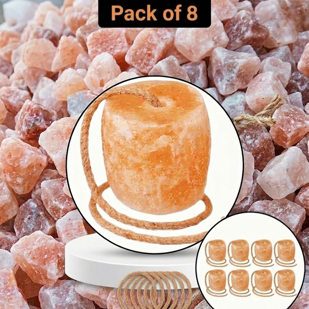 Pack of 8 Himalayan Lick Salt Blocks for Cattle, Goats & Livestock