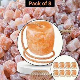 Pack of 8 Himalayan Lick Salt Blocks for Cattle, G..